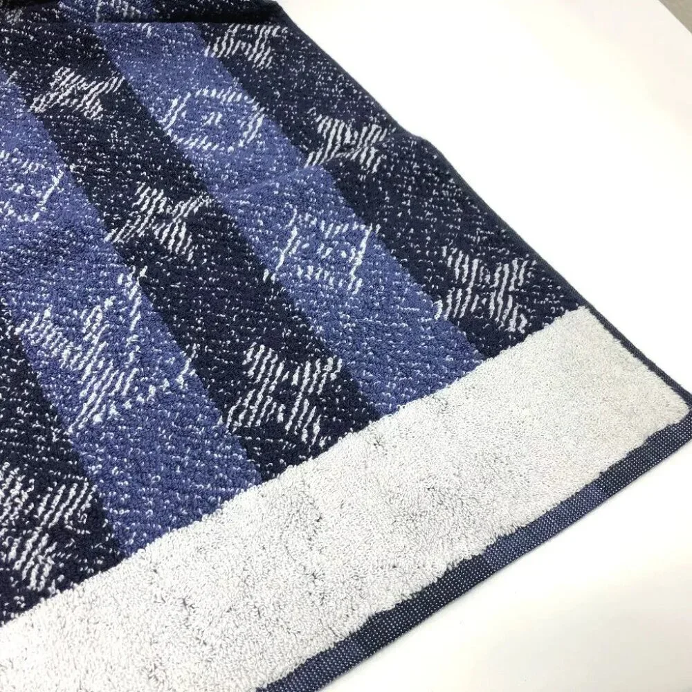 LOUIS VUITTON Monogram TRUNKS＆BAGS Beach towel bath towel towel cotton blue